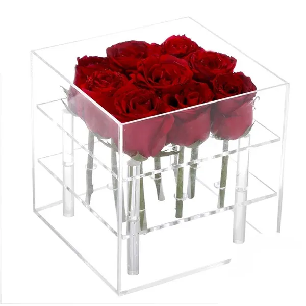 باکس مکعبی شیشه ای رز