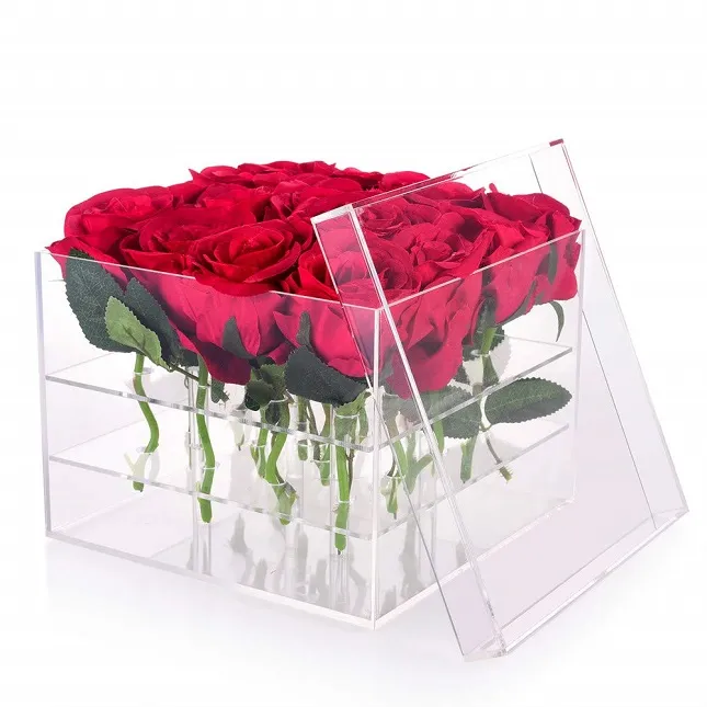 باکس مکعبی شیشه ای رز